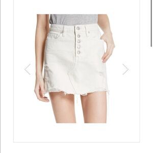 Free People Off White Denim Skirt